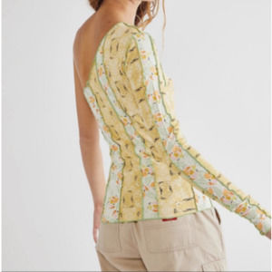 Free People Off Shoulder Floral Top Size Small